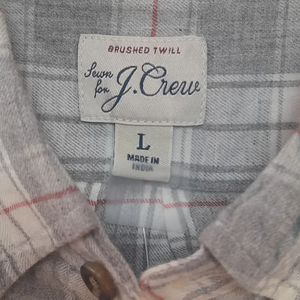 J. Crew Twill Shirt...New...L.